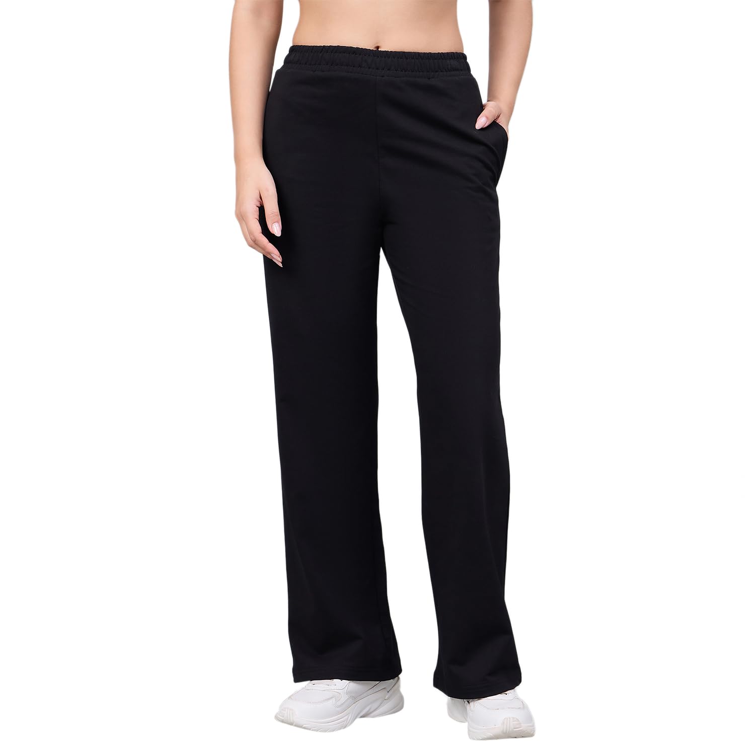 98 Degree North Women Straight Fit Cotton Track Pants-GL1341-BEIGE-image-43