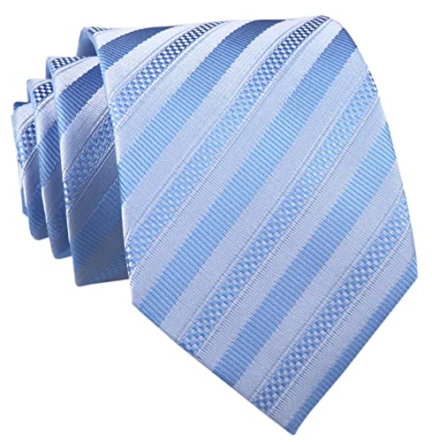 Image of Elfeves Men's Modern Striped Patterned Formal Ties College Daily Woven Neckties