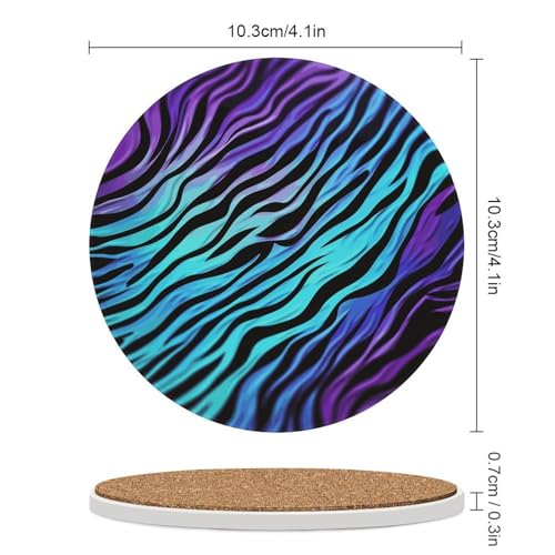 Dessous de verre absorbants en céramique colorée pour table - 3