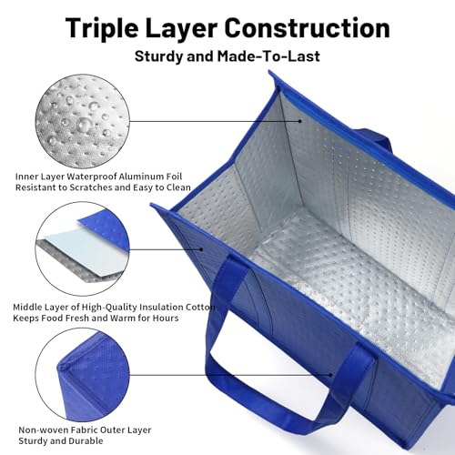 Reusable 10-Pack Foldable Thermal Bags