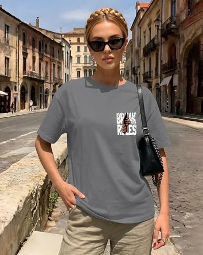 Image of AUSK Oversized T-Shirts || Printed Half Sleeve Tshirt for Womens