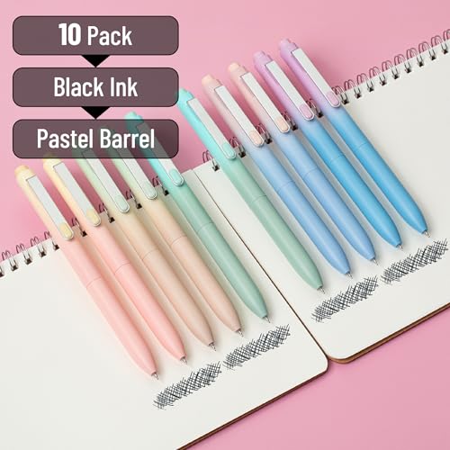 Bolígrafos retráctiles de gel Mr. Pen, pack de 10, tinta negra miniatura 2