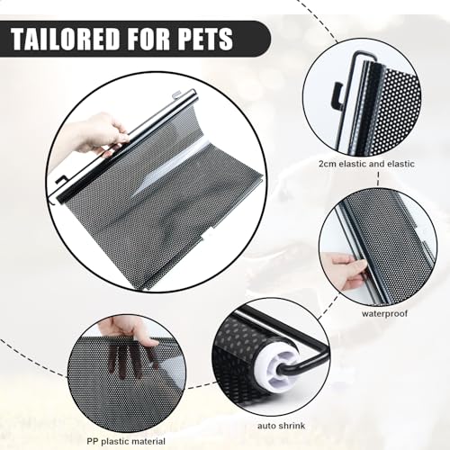 Absperrgitter Hund Absperrgitter Hundegitter Wohnung,Versenkbares Kleintiergehege zur Sicherheit von Haustieren Netz zur Verletzungsprävention, Höhe 40CM Frei Versenkbar 125 cm, PVC (Thermoplast)