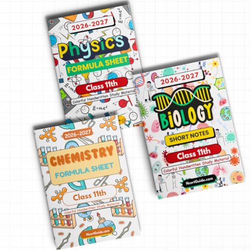 Image of Class 11 PCB Formula Sheets 2026-27 Edition | Handwritten Colorful Notes Book Set (Physics Chemistry Biology) | CBSE NCERT Quick Revision Guide for Formulas & Concepts