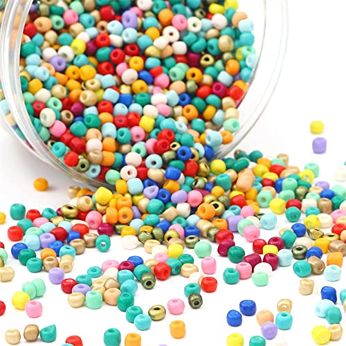 Pack of 1000 3 mm Round Glass Beads, Mini Glass Seed Beads, Handmade Glass Seed Beads, Scattered Beads - Image 3