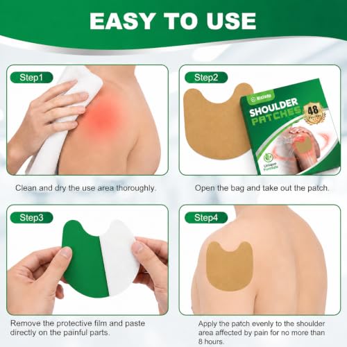 Image of Pain Relief Patches, 48 Pcs Shoulder Relief, Wormwood, 12-Hour Use