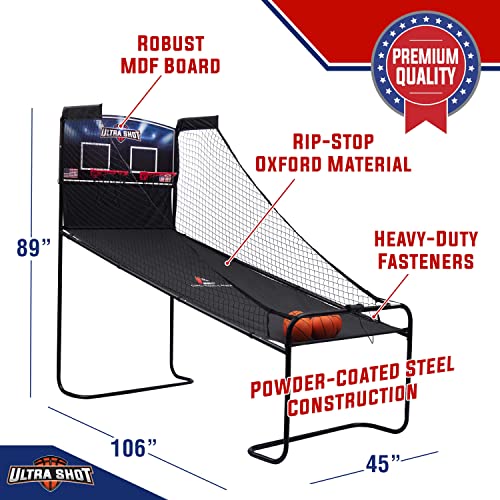 Cincinnati Games Ultra Basketball Game, Basketball Arcade Game Indoor With Led Electronic Scorer And Timer, 8 Individual Games With Sound Effects #TOP2