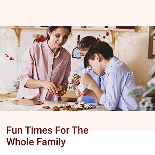 Piping Bag Set - Large Reusable Cotton Piping Bags And Nozzles - Dishwasher-Safe - Includes Gift Box, 6 Stainless Steel Nozzles, Adapter, Cleaning Brush & E-Book With Cake Decoration Tips By Kitchtic #TOP4