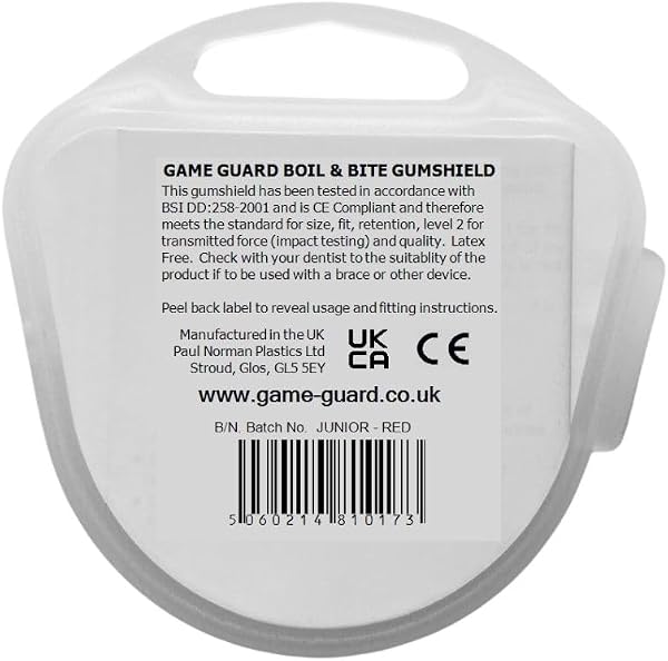 Game Guard paradenti/protezione gengivale – Paradenti/protezioni gengivali modellabili Colori a scelta – Adulto/Junior/Bambini/Bambini/Giovani – Approvato CE, Ottimo per sport scolastici, rugby hockey - 3