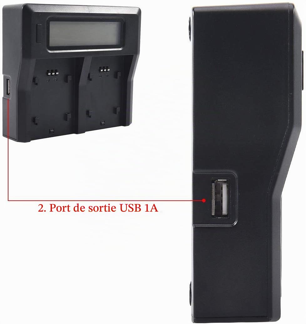 DSTE BP-U60 Batterie + LCD Chargeur Compatible pour Sony PMW-100, PMW-200, PMW-EX1, PMW-EX3, PMW-EX260