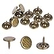 100 Stück Polsternägel, Bronzefarbener Vintage Stil Flacher Kopf Möbelnagel Reißnadel für Möbel, Sofa, Bett, Türdekoration(9 x 8mm)