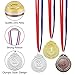 12 Pieces Metal Winner Gold Silver Bronze Award Medals With Neck Ribbon 2 Inches
