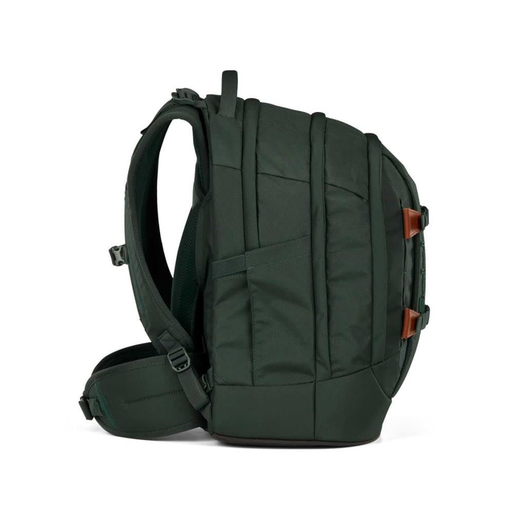 Satch Pack Nordic Black Skandi Edition Schulrucksack Set 3tlg. inkl. Schlamperbox und Sporttasche (Forest Green)