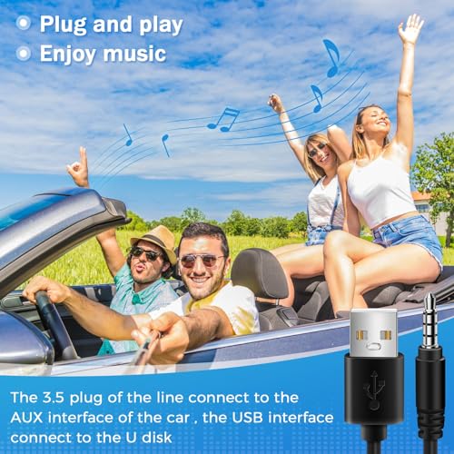 Cable adaptador Jack 3.5mm a USB 2.0 para auto MP3 miniatura 4