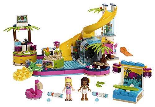 LEGO Friends Andrea's Pool Party 41374 Toy Pool Building Set with Andrea and Stephanie Mini Dolls for Pretend Play, Includes Toy Juice Bar and Wave Machine (468 Pieces)