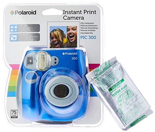 Câmera com Filme 10 Poses, POLAROID, PIC300_KIT1, Azul
