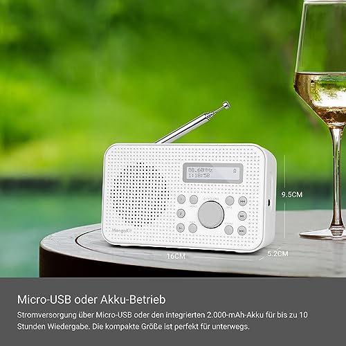 MangoKit Radio MP2 DAB/DAB+ e FM,alimentazione a