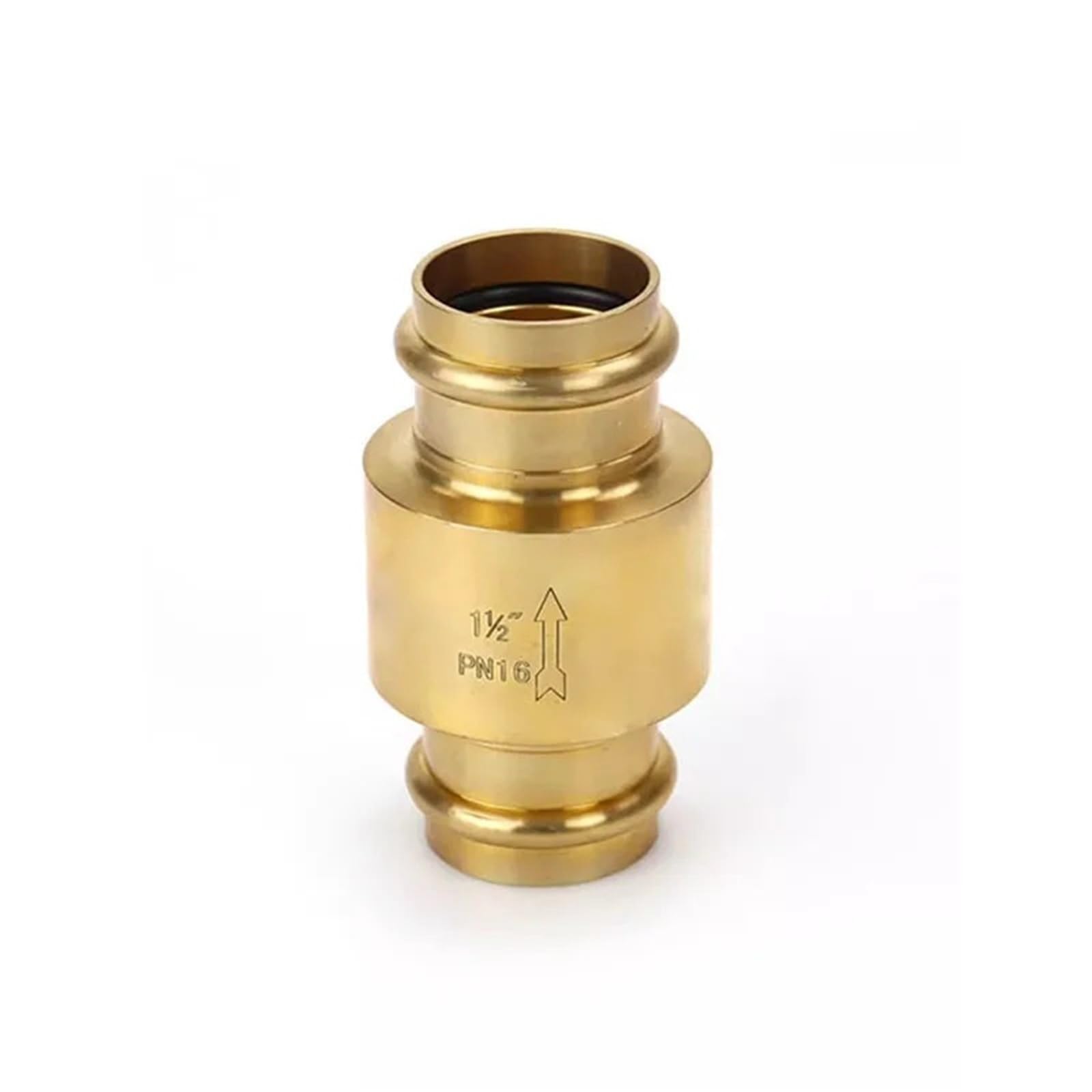 Valvola di ritegno a molla verticale a compressione a doppia scheda in ottone da 1/2-2 pollici for valvola di tubazione idraulica, 1 pezzo(1")