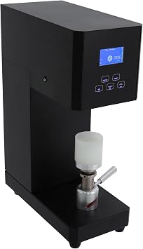 370W Can Sealing Machine, Semi-Automatic Bottle Capper for PET Plastic Bottles & Aluminum Lids, 110V Commercial Grade Sealer with LED Display for Bars, Cafes, Restaurants Max 6.69in Height Black