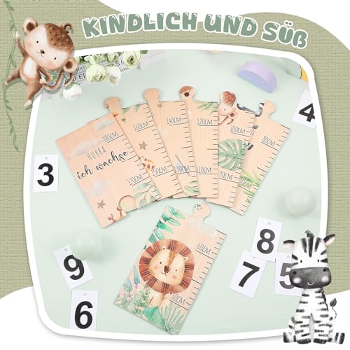Tableau de mesures pour bébé toise en bois murale enfant - 3