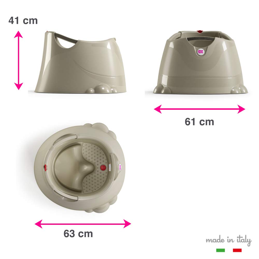 OKBABY Oplà Vaschetta Ampia e Versatile per il Bagnetto del Neonato, 12-36 Mesi (fino a 25 kg), Grigio, 157563 milliliters, 1 kilograms, 1 unità, 1