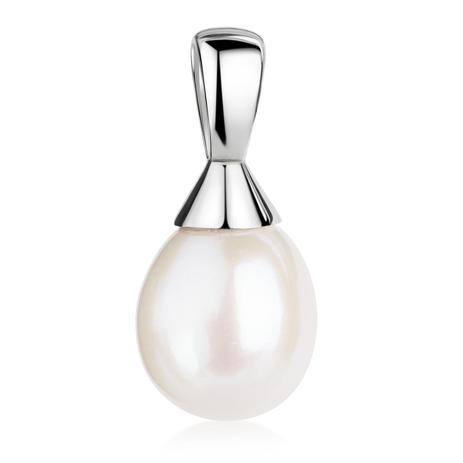 MATERIA by Matthias Wagner Perlen Anhänger Silber 925 oval für Damen wahlweise mit Kette