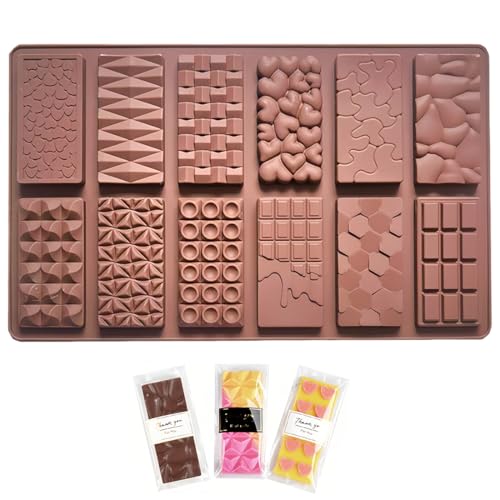 Moule Tablette Chocolat, Pieces en Chocolat Moule,Antiadhésif Moule Chocolat, Diamond Dubai Chocolat Pistache Moule, pour Réaliser Pralines Gaufres et Chocolat