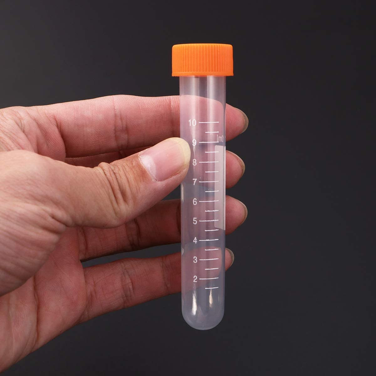 QUNINE Fornitura di Campioni per Utensili sperimentali con Tappo a Vite e Fondo Rotondo da 100 Pezzi da 10 ml