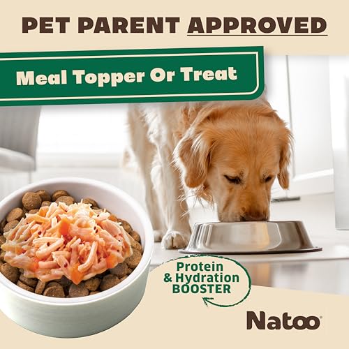 Image of NATOO Dog Food Topper Variety Pack, 4 Flavors, 3oz Pouches, 12 Pack | For Picky Eaters, Protein Boost Mix-Ins, Wet Meal Toppers, Limited Ingredient, For Dogs and Puppies