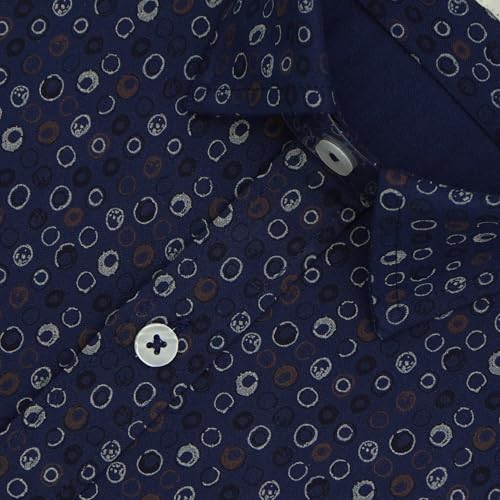 Image of GHPC 100% Cotton Printed Half Sleeves Regular Fit Formal Shirt for Men