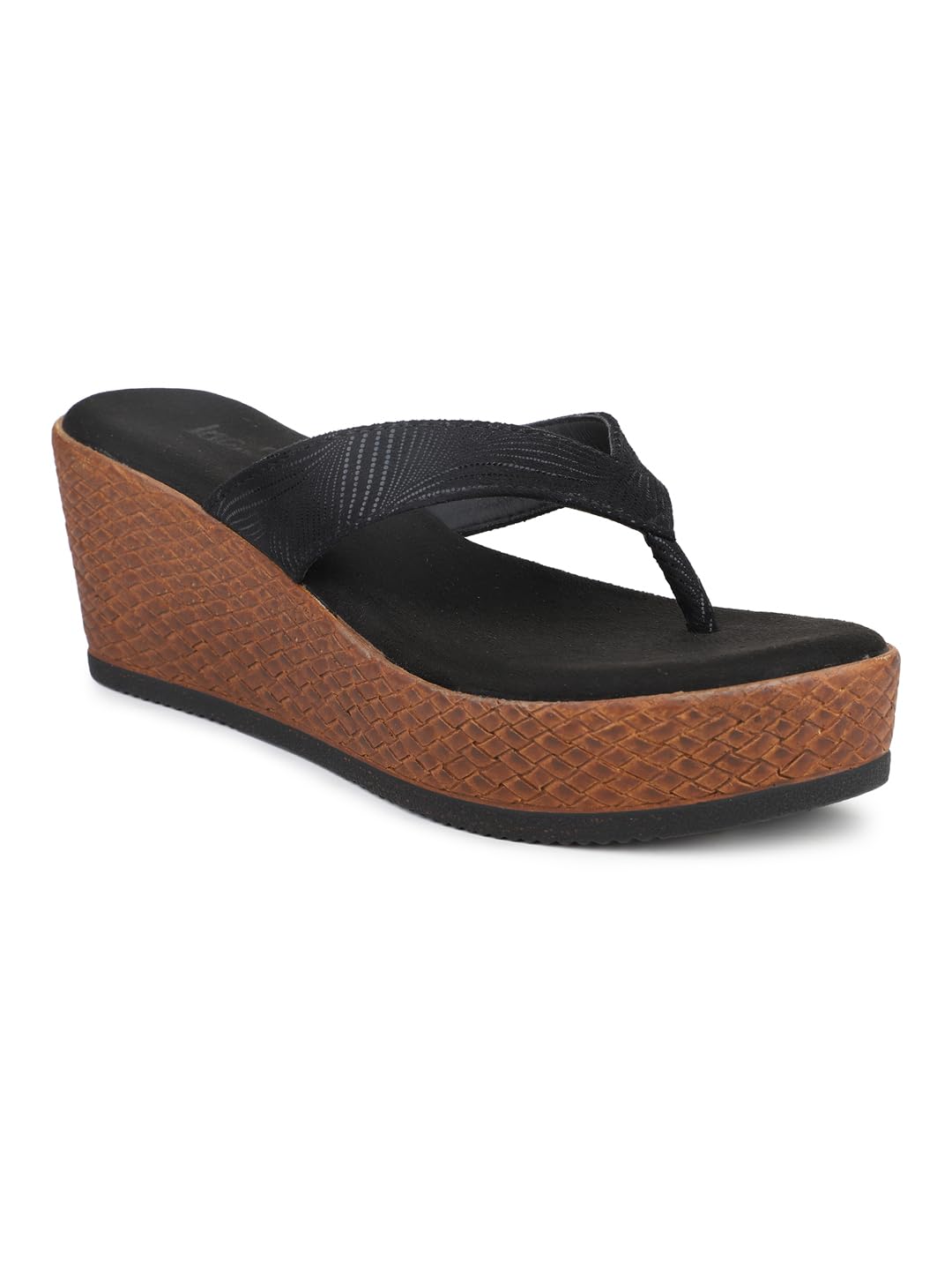 inc.5 womens Women Black Striped Embellished Wedge Heels Sandal-picture-45