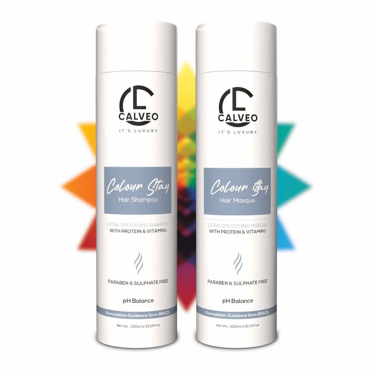Calveo® Colour Stay Hair Shampoo & Mask: Ultimate Care for Colored Hair, Enhancing Vibrancy, Preventing Fading, and Providing Deep Moisture & Protection for Long-lasting, Radiant Color-image-2