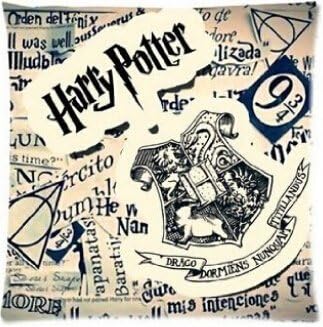 Harry Potter Hogwarts School Sign Gryffindor Ravenclaw Hufflepuff Slytherin Custom Pillowcase Pillow Sham Throw Pillow Cushion Case Cover Two Sides Printed 16x16 inch Two Side
