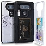 LG V20 Case, TORU [LG V20 Wallet Case Pattern Marble] Protective Slim Fit Dual Layer Hidden Credit Card Holder ID Slot Card Case with Mirror and USB Adapter for LG V20 - Marble Stone
