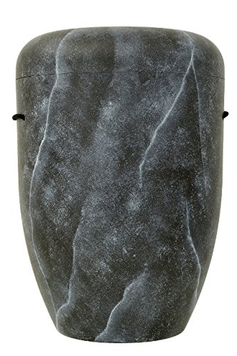 Urna Biodegradable cremación cenizas - - respetuoso con el medio ambiente para adulto - "mármol natural diseño" negro