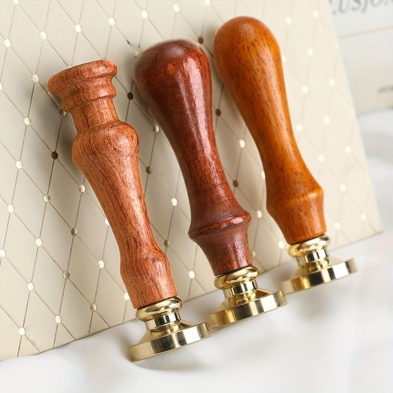 Wax Seal Handle, Replacement Sealing Stamp Handle with Brass Connector for Wax Seals
