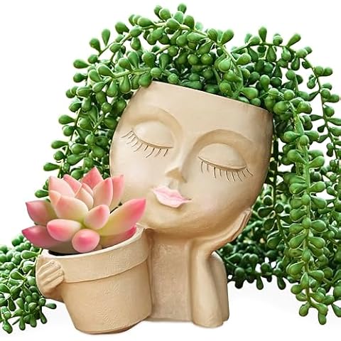 Cache Pot Visage Femme Winter Shore Cover