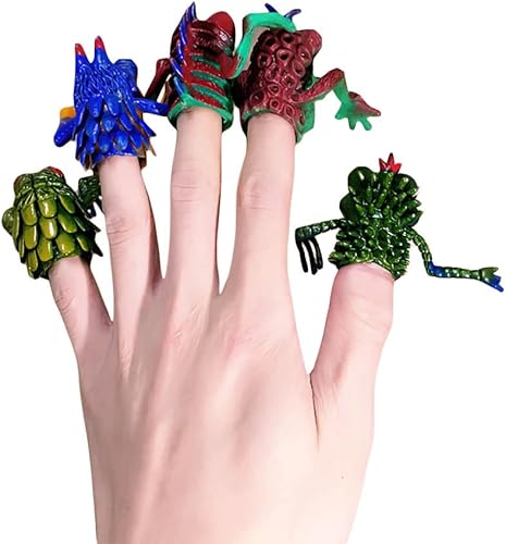 Miniatura 6 de Dibujos animados de silicona animal dedo títeres monstruo narración de historias muñeca teatro muñeca suave juguetes niños regalo dedos guantes dedo