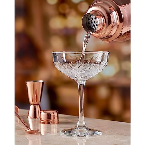 History Company New York “Party Of The Century” Classic Cocktail Coupe Glass 2-Piece Set (Gift Box Collection) #TOP4