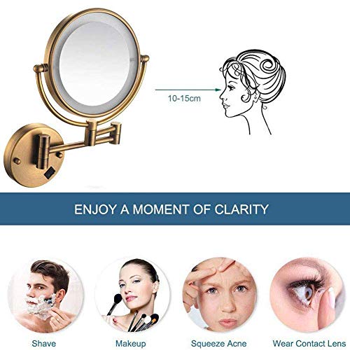 Miroir maquillage rétractable double face réglable pour éviter la fatigue visuelle - 5