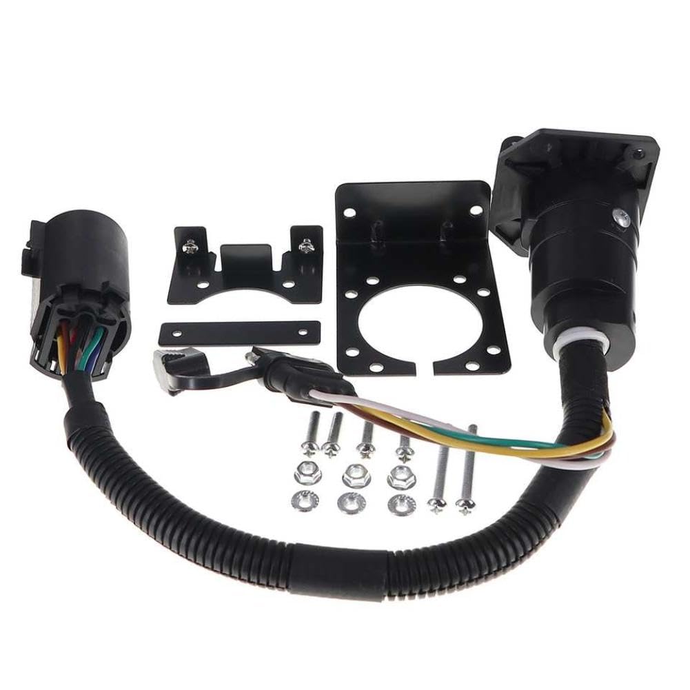 Adattatore per Cablaggio del rimorchio Prese Standard USA a 4 Pin e Spina a 7 Pin compatibili con rimorchi con connettori Diversi