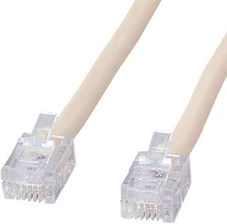 サンワサプライ シールド付ツイストモジュラーケーブル アイボリー 7m TEL-ST-7N2