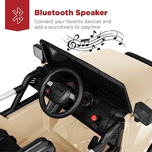Image of Best Choice Products Jumbo 12V Kids Electric Vehicle Toy Ride On Car with Parent Remote Control for Toddlers, Seat Harness, 65 lb Weight Capacity, Spring Suspension, 3.7 MPH Max Speed - Sand