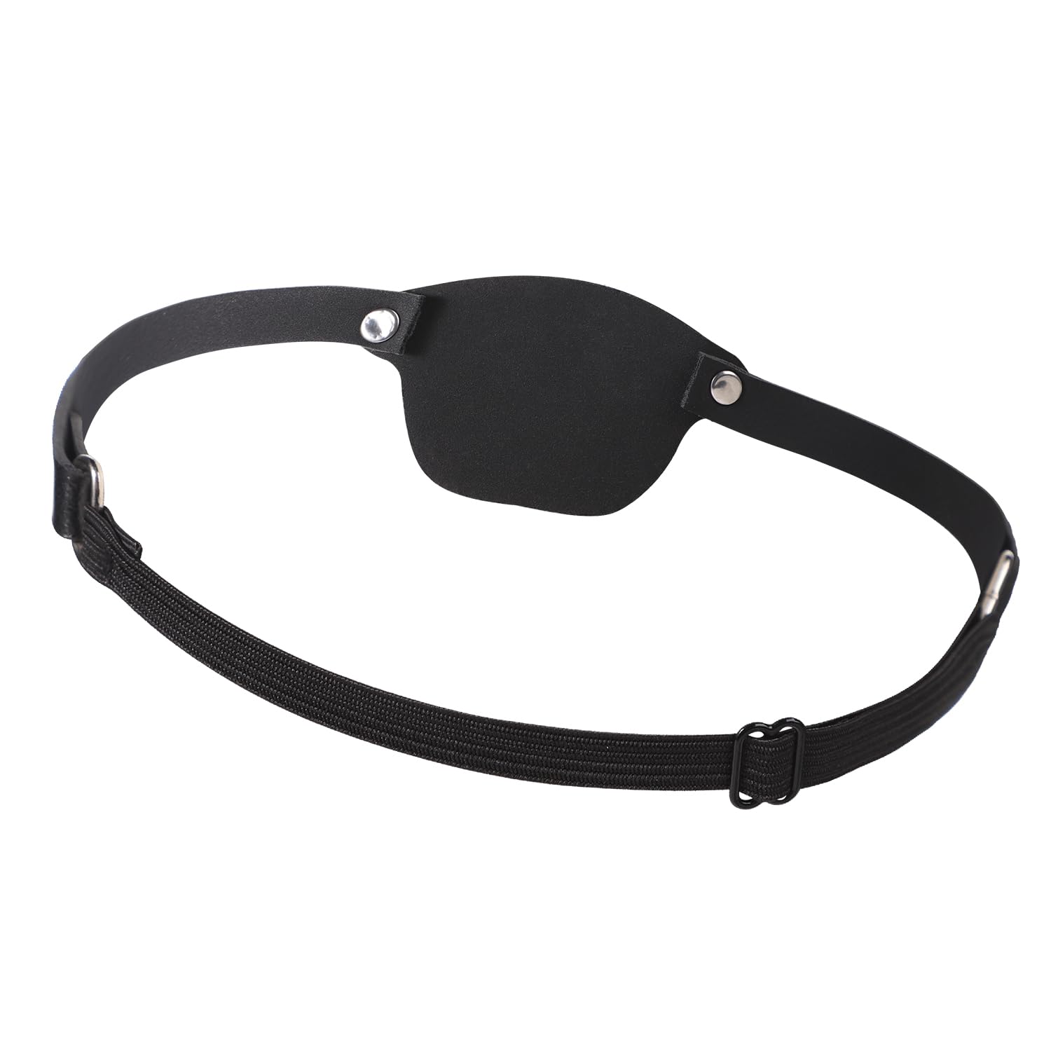 Pirate Eye Patch Medieval Vintage Faux Leather Eye Mask Renaissance Eye Cover Viking Accessories Cosplay Eye Patch with Adjustable Strap for Adults Halloween Christmas Carnival Fancy Dress Party - Image 4