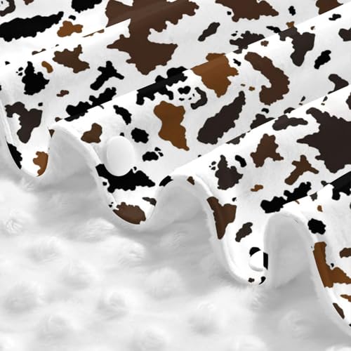 Image of Black Brown Cow Print Baby Car Seat Canopy Cover 39x27.5 Inches Multi Use Nursing Cover for Newborn Car Seat Canopy Mom Nursing Breastfeeding Covers Newborn Shower Gifts