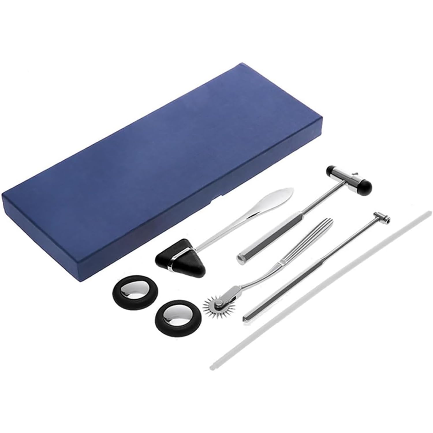 Tragbares neurologisches Hammerset, 5-teiliges Reflexhammerset, neurologisches Percussion-Set aus Edelstahl für die Untersuchung des Nervensystems