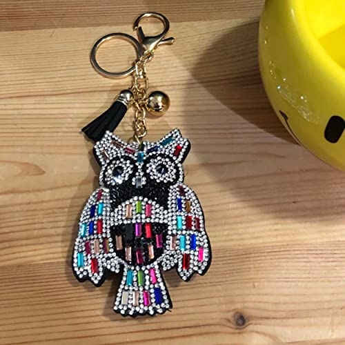 Popfizzy Owl Keychains For Women And Girls, Bling Backpack Key Chain, Rhinestone Purse Charms #TOP3