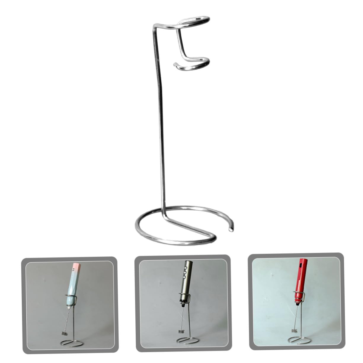 Soporte para Batidor Eléctrico de Leche y Huevos, Acero Inoxidable, Tamaño Compacto, Estable y Antideslizante, Uso en Cocina para Espumador de Leche y Batidora, Accesorio Práctico