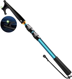 SAN LIKE Boat Hooks Telescopic - Boat Hook for Docking Floating,Durable,Rust-Resistant with Luminous Bead,Push Pole for Docking Blue,Balck,Camouflage