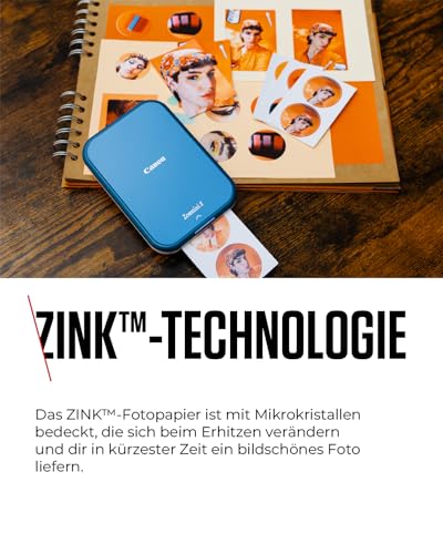 Canon Zink™ Fotopapier – Vorgefertigte Kreis-Fotoaufkleber (20 Blatt) – Drucken Sie Handy-Fotos für personalisierte Aufkleber